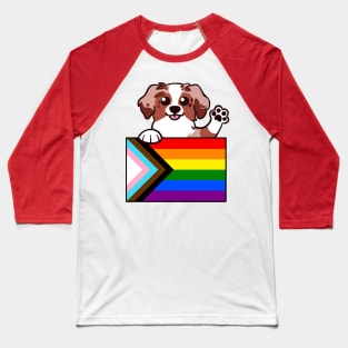 Love is Love Puppy - Red Merle Aussie Baseball T-Shirt